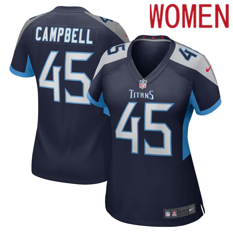 Women Tennessee Titans 45 Chance Campbell Nike Navy Player Game NFL Jersey
